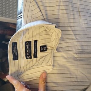 Men's striped long sleeve dress shirt